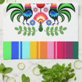 ポーランドフォークアート – フローラ刺繍パターン キッチンタオル (折り畳み)