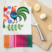 ポーランドフォークアート – フローラ刺繍パターン キッチンタオル (四つ折り)