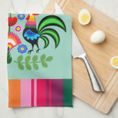 ポーランドフォークアート – フローラ刺繍パターン キッチンタオル (四つ折り)