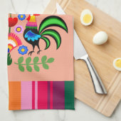 ポーランドフォークアート – フローラ刺繍パターン キッチンタオル (四つ折り)