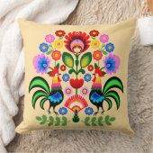 ポーランドフォークアート – フローラ刺繍パターン クッション (ブランケット)