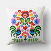 ポーランドフォークアート – フローラ刺繍パターン クッション (裏面)