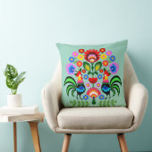ポーランドフォークアート – フローラ刺繍パターン クッション (椅子)