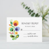 ポーランドフォークフラワーズイエローフラットサンキューカード サンキューカード (スタンド正面)