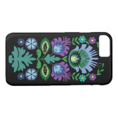 ポーランドフォーク花ライトブルー Case-Mate iPhoneケース (裏面(横))