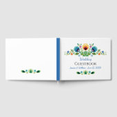 ポーランドフォーク花ラベンダーと黄色 ゲストブック (全面)