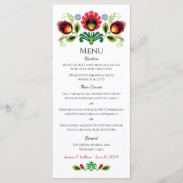 ポーランドフォーク花赤メニュー メニュー