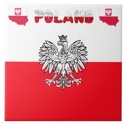 ポーランドフラグ タイル (正面)