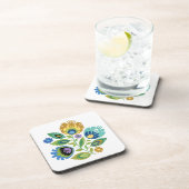 ポーランドフローライエローオークレペーパーカットデザイン コースター (右側)