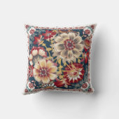 ポーランドフローラスタンプ – 複雑な花模様 クッション (裏面)