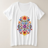 ポーランドフローラ交響曲：ワイシナンキの花 プラスサイズTシャツ (デザイン正面)