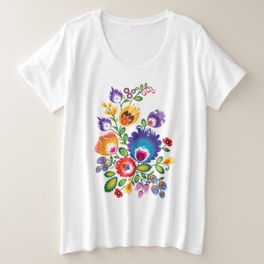 ポーランドフローラ交響曲：ワイシナンキの花 プラスサイズTシャツ (デザイン正面)