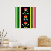 ポーランドフローラ刺繍,ポスター ポスター (キッチン)