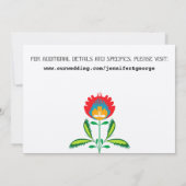 ポーランドフローラ刺繍、招待状 招待状 (裏面)