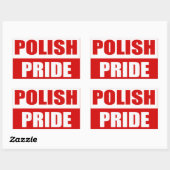 ポーランドプライド 長方形シール (シート)