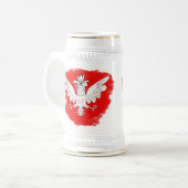 ポーランドホワイトイーグル ビールジョッキ (正面左)