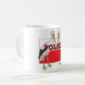 ポーランドホワイトストークポルスカ コーヒーマグカップ (正面左)