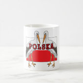 ポーランドホワイトストークポルスカ コーヒーマグカップ (中央)