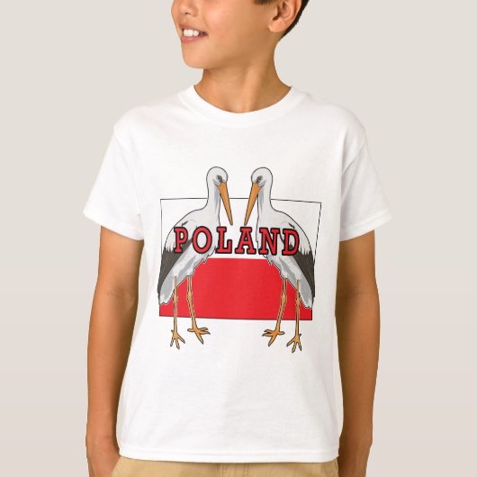 ポーランドホワイトストークポーランド Tシャツ (正面)