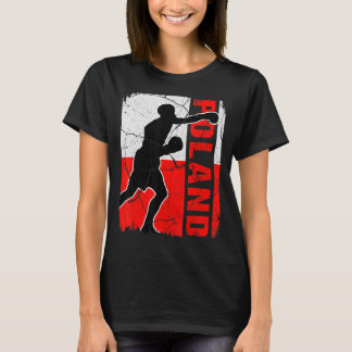 ポーランドボクシングチームポーランド国旗ボクシング手袋 Tシャツ