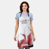 ポーランドボトルスプラッシュカスタムネイルサロン エプロン (着用した状態)