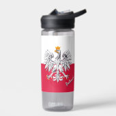 ポーランドボトル愛国的ポーランド国旗 ウォーターボトル (左面)