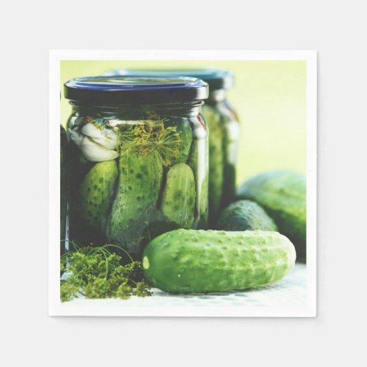 ポーランドポルスカガーキンスポーランドフードピクルス スタンダードカクテルナプキン (正面)