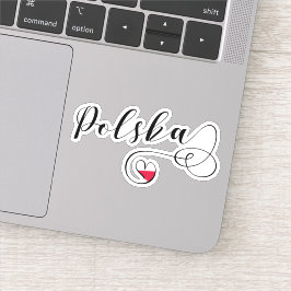 ポーランドポルスカハート国旗 シール