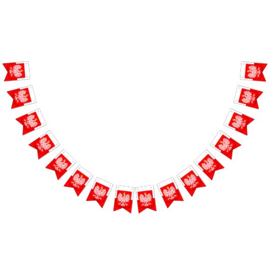 ポーランドポルスカポルスキーエンブレム愛国心 バンティングフラッグ (全)