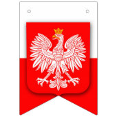 ポーランドポルスカポルスキーエンブレム愛国心 バンティングフラッグ (第1の旗)
