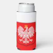 ポーランドポルスカポーランドエンブレムイーグル スリム缶クーラー (Seltzer裏面)