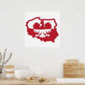 ポーランドポルスカ国旗 ポスター (キッチン)