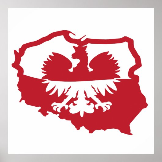 ポーランドポルスカ国旗 ポスター (正面)