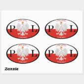 ポーランドポルスカPL 楕円形シール (シート)