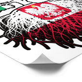 ポーランドポーランドアイリッシュアイルランドツリールーツ国旗 ポスター (角)