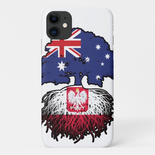 ポーランドポーランドオーストラリアツリールーツ国旗 Case-Mate iPhoneケース (裏面)