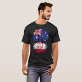 ポーランドポーランドオーストラリアツリールーツ国旗 Tシャツ (正面フル)