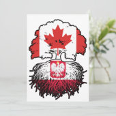 ポーランドポーランドカナダツリールーツ国旗 招待状 (スタンド正面)