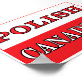 ポーランドポーランドカナダ国旗 ポスター (角)