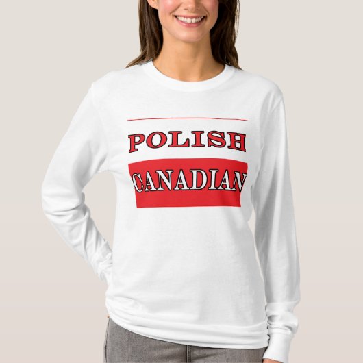 ポーランドポーランドカナダ国旗 Tシャツ (正面)