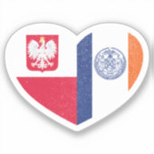 ポーランドポーランドニューヨークニューヨークシティハートラブフロル シール (正面)