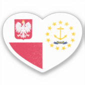 ポーランドポーランドロードアイランドロードアイランダーハートロ シール (正面)