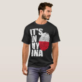 ポーランドポーランド伝統DNAフラグラブサッカーフットバ Tシャツ (正面フル)