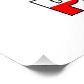 ポーランドポーランド国旗のブラックパーソナライゼーション ポスター (コーナー)