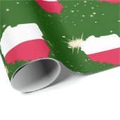 ポーランドポーランド国旗の地図クリスマスラッピング紙 ラッピングペーパー (ロールコーナー)