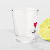 ポーランドポーランド国旗の地図ナズドローウィ応援 ショットグラス (左)