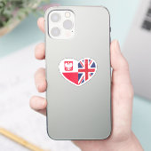 ポーランドポーランド統一されたイギリス王国イギリスハートラブ シール (スマートフォン)