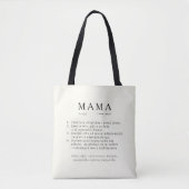 ポーランドマママギフト – MAMA定義ベージュ色 トートバッグ (正面)