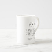 ポーランドマムギフト – MAMA定義 ボーンチャイナマグカップ (正面右)