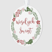 ポーランドメリークリスマスリースウェゾワヒシブウィント オーナメント (正面)